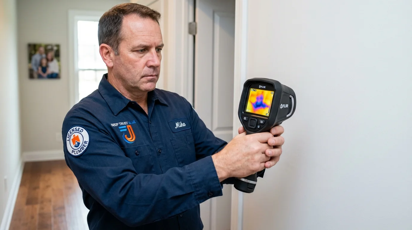 Thermal imaging leak detection by Johns Plumbing LLC in Long Beach